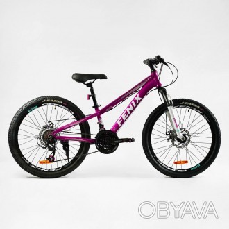 Велосипед подростковый для девочки спортивный алюминиевый Corso «Fenix» 24" дюйм. . фото 1