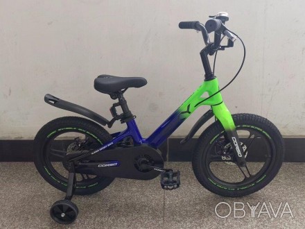 Велосипед детский двухколёсный 16 дюймов магниевый с дисковыми тормозами CORSO S. . фото 1