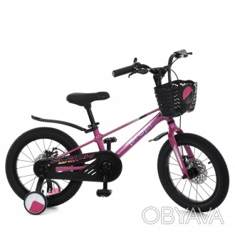 Велосипед детский двухколёсный 16 дюймов МАГНИЕВЫЙ с корзинкой Profi Flash MB 16. . фото 1
