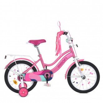Двухколесный детский велосипед для девочки 14 дюймов PROFI MB 14051
 
Велосипед . . фото 5