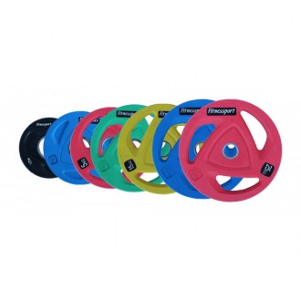 Диск олімпійський гумовий кольоровий Fitnessport RCP20-2,5 кг
Диски Fitnessport . . фото 4