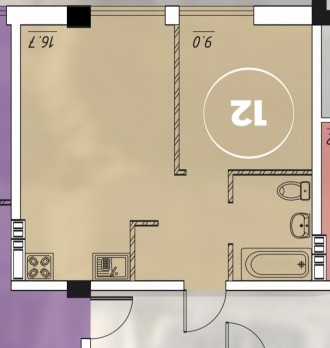 
 27198 Продам однокомнатную квартиру в ЖК Via Roma. Удобный третий этаж. Индиви. Таирова. фото 6