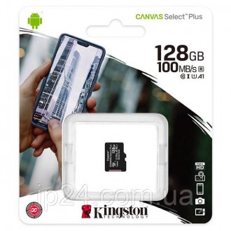 Карту пам'яті microSDXC Kingston Canvas Select Plus 128 GB Class 10 можна викори. . фото 2
