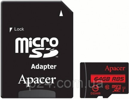 Карту пам'яті microSDXC Apacer 64 GB class 10 можна використовувати для мобільни. . фото 3