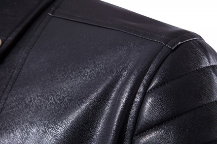 Косуха байкерская мото куртка мужская AOWOF
Черная куртка в байкерском стиле с п. . фото 5