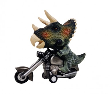 Забавная инерционная игрушка мотоцикл с фигуркой Трицератопса .Это игрушка спосо. . фото 3