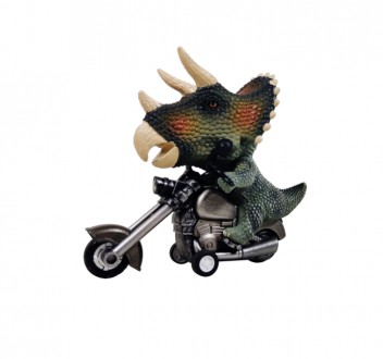 Забавная инерционная игрушка мотоцикл с фигуркой Трицератопса .Это игрушка спосо. . фото 2