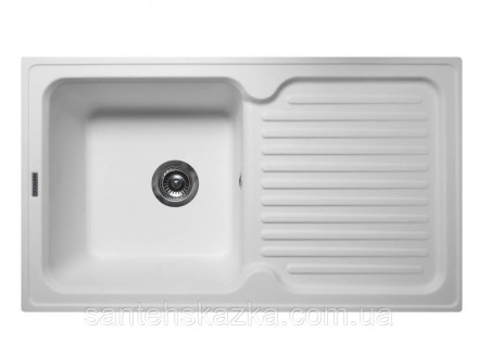 Кухонна мийка ORLEAN white на 80% складається з кварцевого піску та на 20% з пол. . фото 2