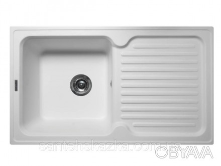 Кухонна мийка ORLEAN white на 80% складається з кварцевого піску та на 20% з пол. . фото 1