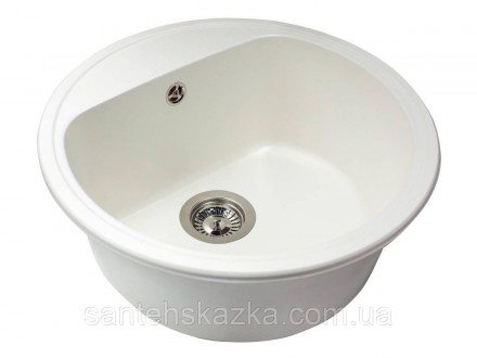 Кухонна мийка MALIBU white на 80% складається з кварцевого піску та на 20% з пол. . фото 4