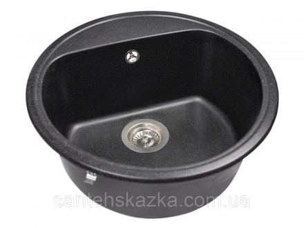 Кухонна мийка MALIBU black на 80% складається з кварцевого піску та на 20% з пол. . фото 4