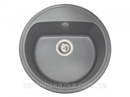 Кухонна мийка MALIBU gray на 80% складається з кварцевого піску та на 20% з полі. . фото 2