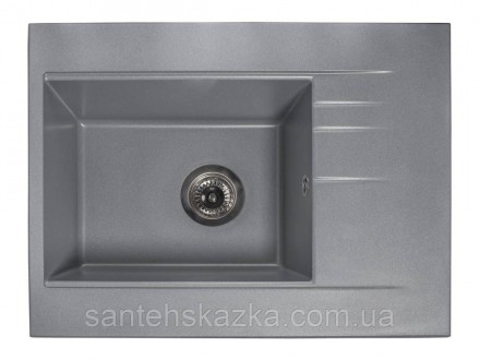 Кухонна мийка BODRUM 650 gray на 80% складається з кварцевого піску та на 20% з . . фото 2