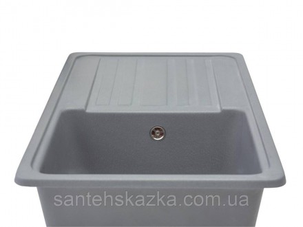 Кухонна мийка VERSAL gray на 80% складається з кварцевого піску та на 20% з полі. . фото 4