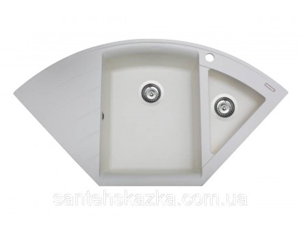 Кухонна мийка EUROPE white на 80% складається з кварцевого піску та на 20% з пол. . фото 5