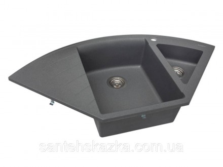 Кухонна мийка EUROPE gray на 80% складається з кварцевого піску та на 20% з полі. . фото 3