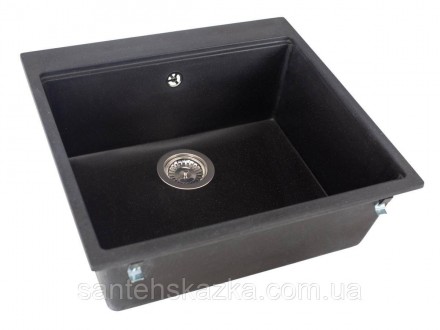 Кухонна мийка LAGOON 540 black на 80% складається з кварцевого піску та на 20% з. . фото 5