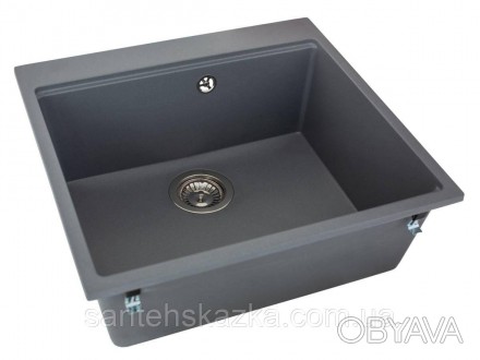 Кухонна мийка LAGOON 540 gray на 80% складається з кварцевого піску та на 20% з . . фото 1