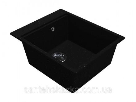 Кухонна мийка LAGOON 420 black на 80% складається з кварцевого піску та на 20% з. . фото 2