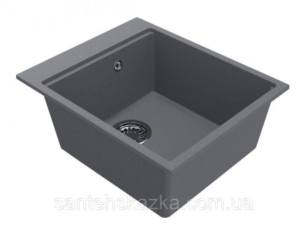 Кухонна мийка LAGOON 420 gray на 80% складається з кварцевого піску та на 20% з . . фото 2