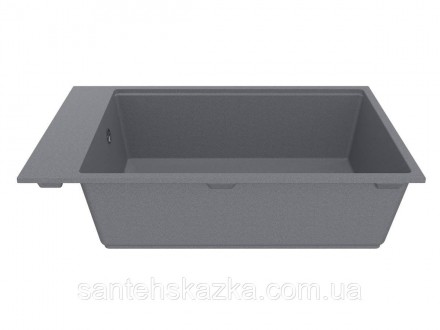 Кухонна мийка LAGOON 760 gray на 80% складається з кварцевого піску та на 20% з . . фото 5