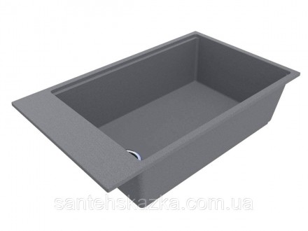 Кухонна мийка LAGOON 760 gray на 80% складається з кварцевого піску та на 20% з . . фото 2