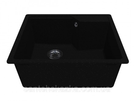 Кухонна мийка LISA black на 80% складається з кварцевого піску та на 20% з поліе. . фото 8
