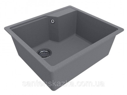 Кухонна мийка LISA gray на 80% складається з кварцевого піску та на 20% з поліеф. . фото 2