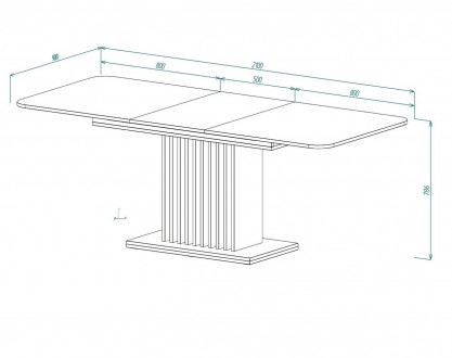 TREND D/C - новий розкладний стіл, розміри:
довжина 160 см, та 210 см в розклад. . фото 5