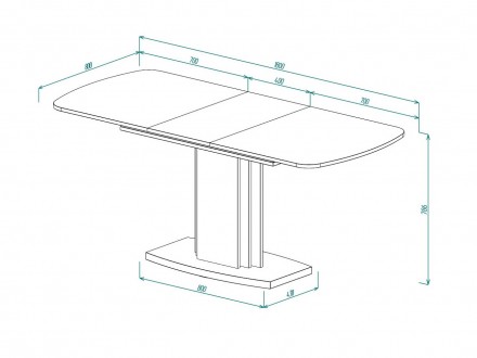 Fenix A-B - новий розкладний стіл, 6110 грн.
довжина 140 см, та 180 см в розкла. . фото 10