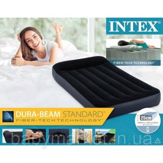 
	Надувний матрац Intex відмінно підійде для відпочинку вдома або на дачі. Практ. . фото 3