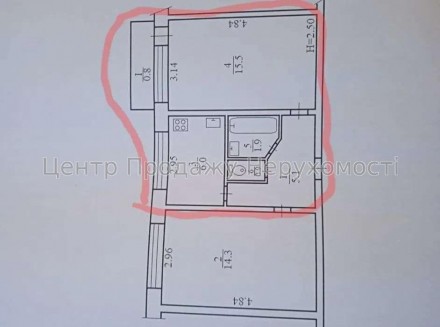 Обміняю або продам 1/2 двокімнатної квартири, власник. Обміняю або продам 1/2 д. . фото 7