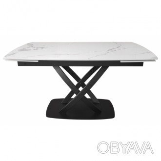 
Стол раскладной Infinity Staturario Black керамика 140-200 см Современный раздв. . фото 1