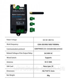 GSM реле G202 представляет собой дистанционно управляемый 1 канальный многофункц. . фото 7