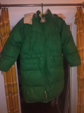 Продам болоневое пальто, унисекс. Размер L-XL. Состояние нового, капюшон отстеги. . фото 2