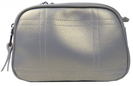 Женская кожаная сумка серебристая 2803S grey
Описание товара:
	Сумка выполнена и. . фото 4
