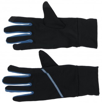 Женские перчатки для бега, занятия спортом Crivit черные с голубым IAN317336 bla. . фото 2