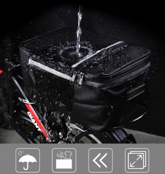 Багажная велосипедная сумка, кофр 9L Gotel черная
Описание товара:
	Изготовлена . . фото 10