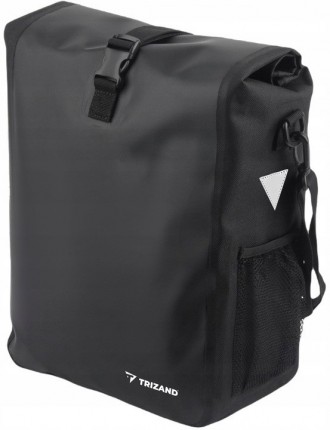 Вместительная велосипедная сумка, велосумка на багажник 15L Trizand черная
	объе. . фото 3