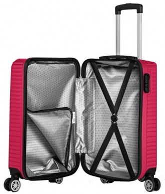 Большой пластиковый чемодан на колесах 115L GD Polo розовый 60k001 large pink
Оп. . фото 4
