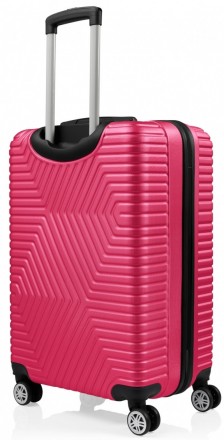 Большой пластиковый чемодан на колесах 115L GD Polo розовый 60k001 large pink
Оп. . фото 3