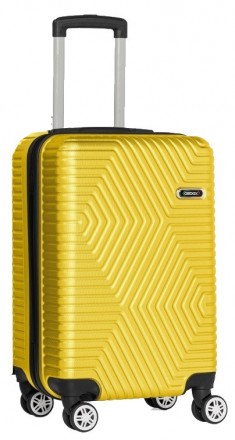 Малый пластиковый чемодан на колесах 45L GD Polo желтый 60k001 small yellow
Опис. . фото 2