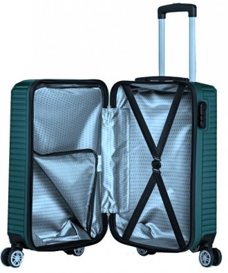 Малый пластиковый чемодан на колесах 45L GD Polo бирюзовый 60k001 small turquois. . фото 4