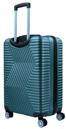 Малый пластиковый чемодан на колесах 45L GD Polo бирюзовый 60k001 small turquois. . фото 3
