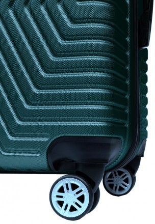 Большой пластиковый чемодан на колесах 115L GD Polo бирюзовый 60k001 large turqu. . фото 5