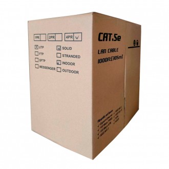 Кабель КНП 4х2х0, 50 (UTP-cat.5E), UPLINK( CСА), ізоляція ПВХ, для зовнішніх робіт, 305м, Box. Дніпро. фото 1 Кабель КНП 4х2х0, 50 (UTP-cat.5E), UPLINK( CСА), ізоляція ПВХ, для зовнішніх робіт, 305м, Box. Дніпро. фото 1