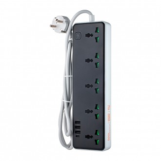 Сетевой фильтр HOCO AC13A на 5 розеток + 3 USB+ USB-C, 17W, кабель 1,5м, 220В, B. Днепр. фото 1 Сетевой фильтр HOCO AC13A на 5 розеток + 3 USB+ USB-C, 17W, кабель 1,5м, 220В, B. Днепр. фото 1