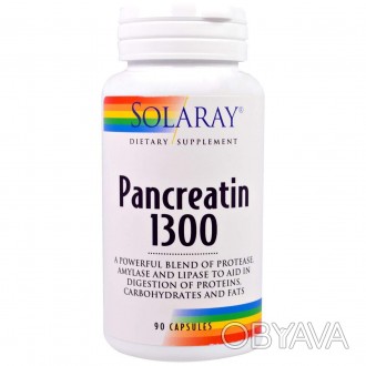 Панкреатин Solaray 90 капсул (20549). . фото 1