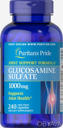 Глюкозамін сульфат, Glucosamine Sulfate 1000 mg, Puritan's Pride - це аміносахар. . фото 1