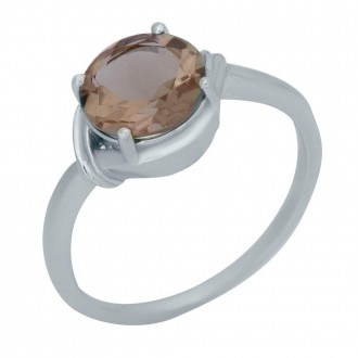 Родированное серебряное кольцо 925 пробы с Султанит султанитом 1.637ct. Родирова. . фото 2
